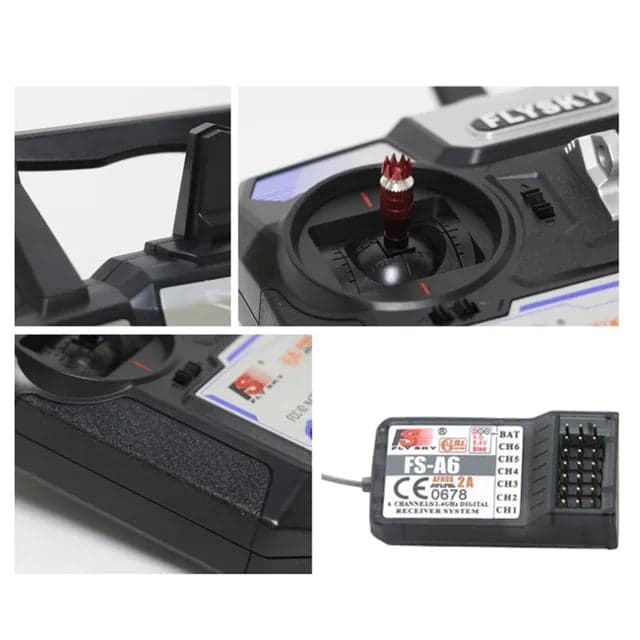 FlySky FS-i4X 2.4GHz 4CH AFHDS R/C Transmitter + FS-A6 Receiver - View 3