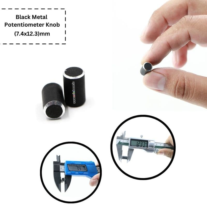 Black Metalic Potentiometer Knob - View 2