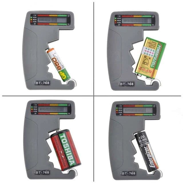 Battery Tester and Voltage Indicator For AA AAA C D 9V 3V 1.5V Cells - View 1