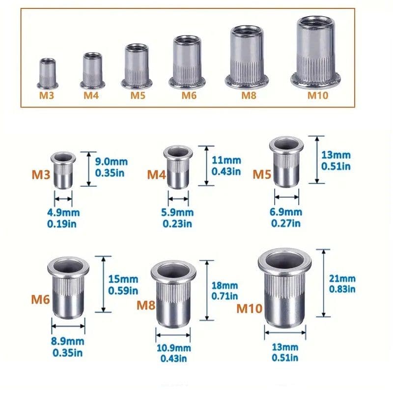Silver Metal Rivet Insert Nut - View 2