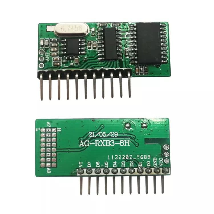 QIACHIP 433/315Mhz Wireless Receiver Learning Code 1527 Fixed code 2260 Decoding Module 8 Channel Output Learning Button - View 3