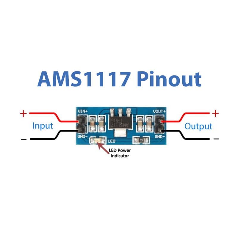 AMS1117 Step-Down Power Supply Module 4-Pins - View 3
