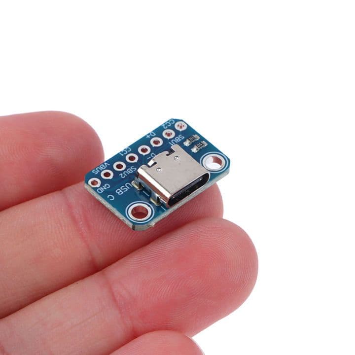 Type-C USB Female to DIP PCB Breakout Board - View 3