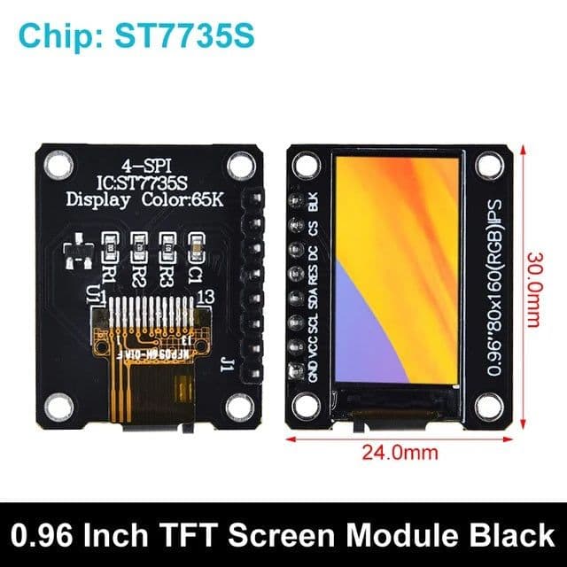 ST7735/ST7789 TZT TFT Display SPI HD Colour Screen - View 3