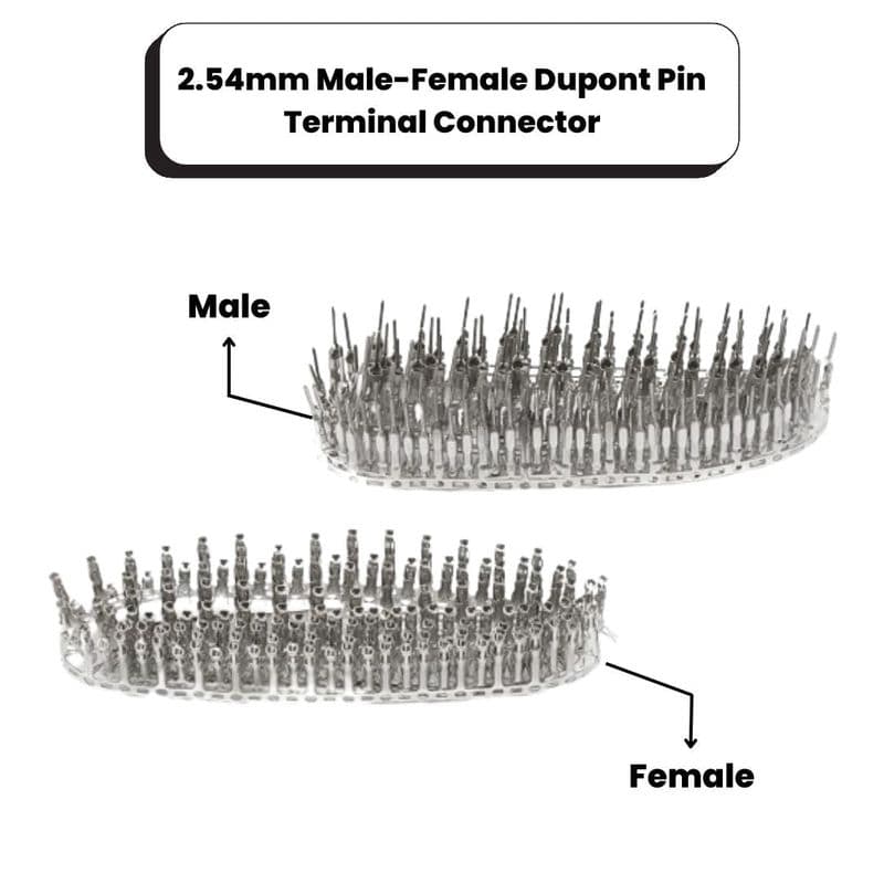 2.54mm Dupont Criming Terminal Pins - View 1