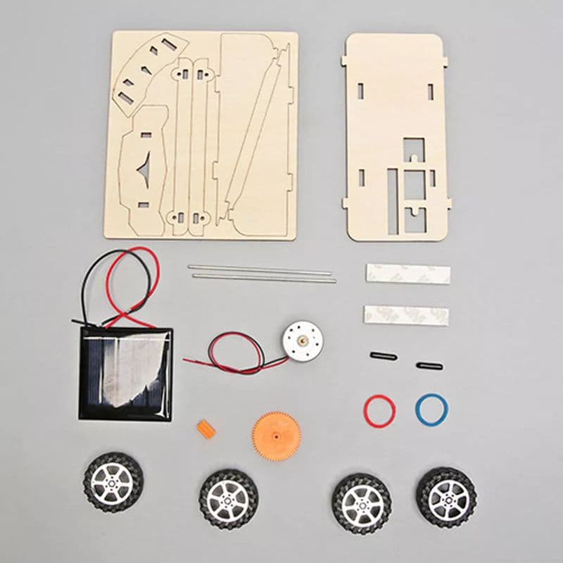 Wooden DIY Solar Panel Car Learning Toy Science Kit - View 3