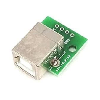 USB Type-B Connector Breakout Board - View 3