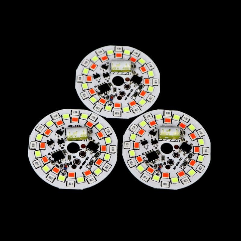 [RGB] 9 Watt 45mm AC DOB Led Circular PCB for Led Bulbs- Red, Green & Blue - View 3