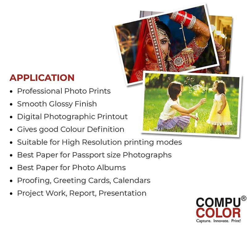 Compu Color: A4 Inkjet Glossy 180 GSM Photo Imaging Paper - View 3