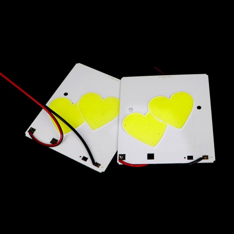 11.1V - 12V Two Hearts Shape COB led Light [ Color - Cool White ] - View 3