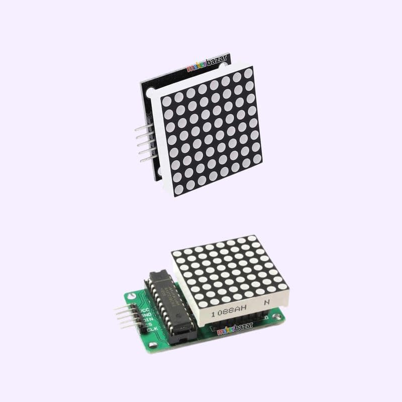 MAX7219 8x8 Dot Matrix Microcontroller Module LED Display - View 1