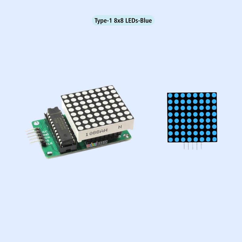 MAX7219 8x8 Dot Matrix Microcontroller Module LED Display - View 2