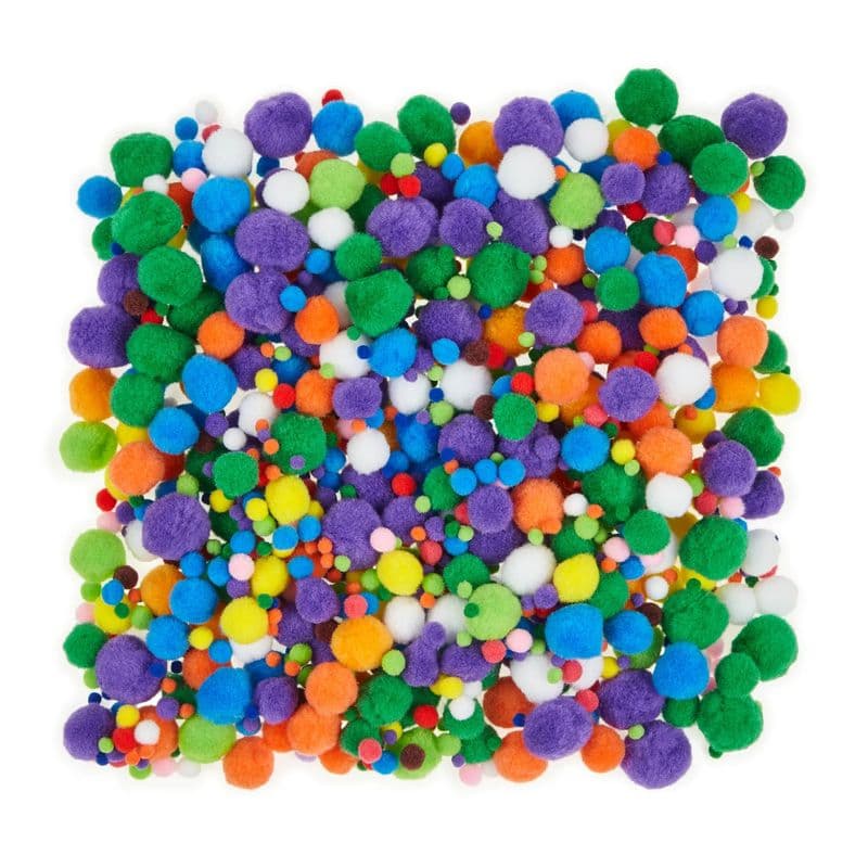 Mixed Color Felt Pompom Balls - View 1