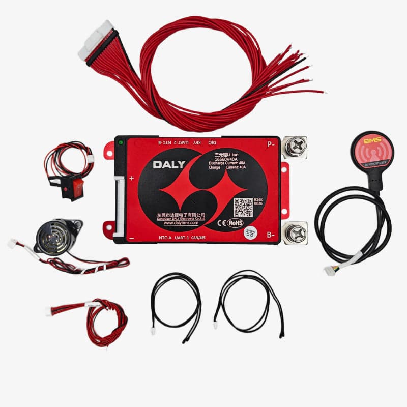 DALY Smart BMS Lithium-Ion 16S 60V 40A Battery Management System with UART, CAN, RS485 and Bluetooth Communication Support - View 2
