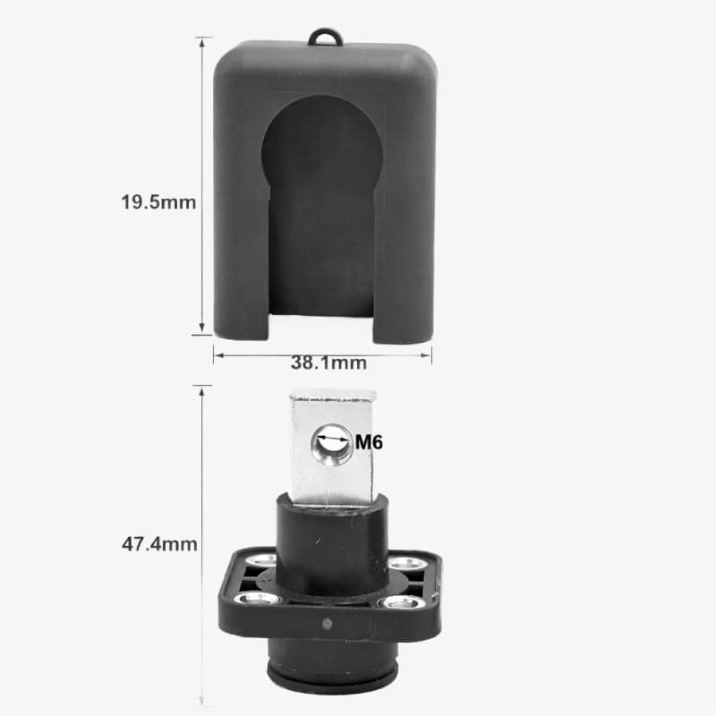 200A Lithium Battery Terminal Block Wall Mount Power Distribution Terminal Black - View 3
