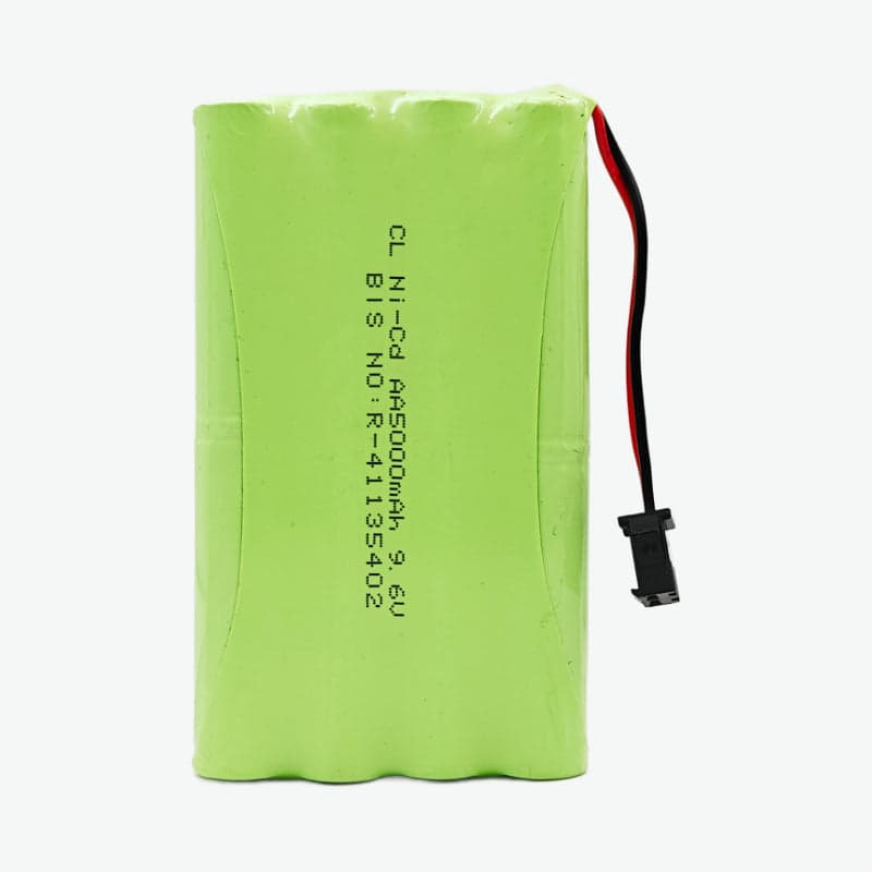5000mAh 9.6v Ni-Cd AA Cell Battery Pack with 2-pin C20 Connector for Cordless Phone, Toys, Car, DIY Project Battery - View 1