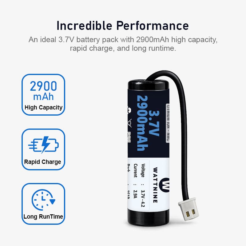 WATTNINE® 3.7V 2900mAh Rechargeable Lithium-ion Battery Pack with Warranty for GPS, CCTV, and Commercial Application - View 3