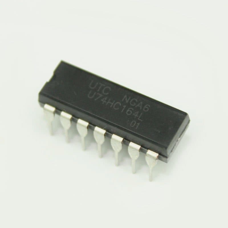 74HC164 - 8-Bit Serial-in/Parallel-out Shift Register IC - View 1