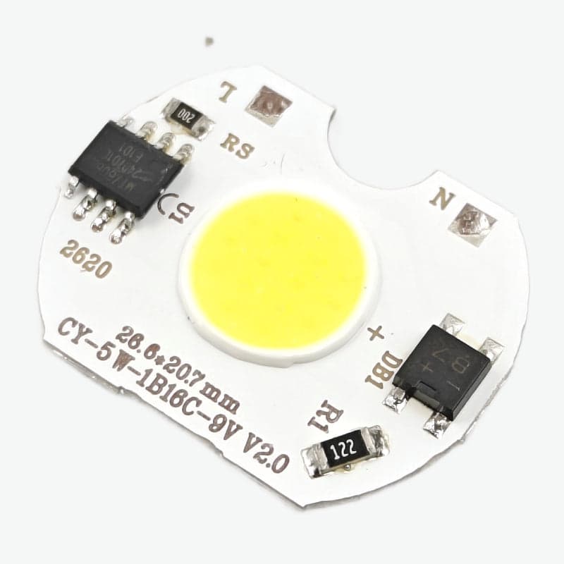 5W LED 220V AC chip - High Power Cool White Round COB Light 300mA - View 1