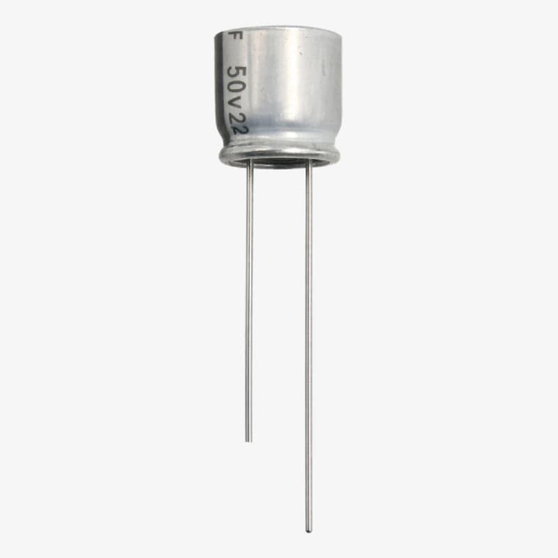 220uF 50V Radial Electrolytic Capacitor(AISHI) - Through Hole Package - View 1