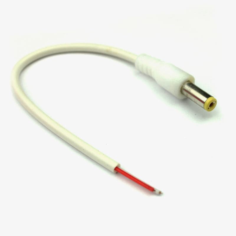 DC Male Barrel Jack Power Connector with Wire - View 3