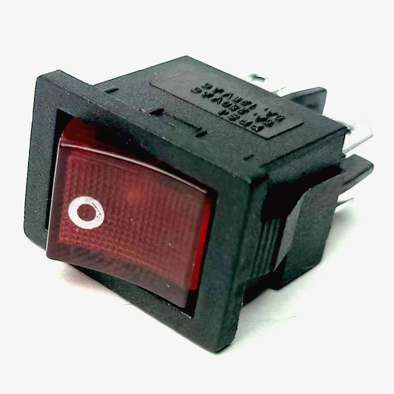 DPST ON-OFF Illuminated Rocker Switch - 6A 250V AC Switch with Light - View 2