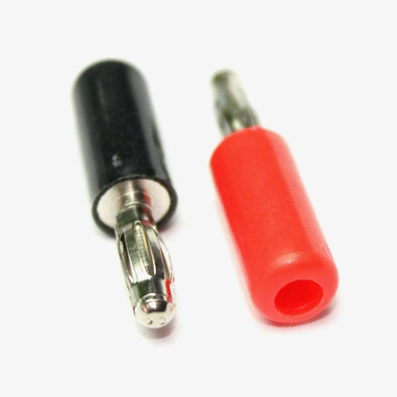 Banana Plug 4mm Male Terminal Connector (Red & Black Pair) - View 2
