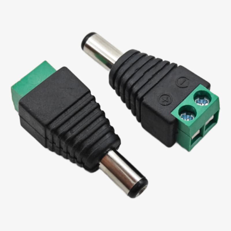 Male DC Adapter with Screw Terminal - View 1