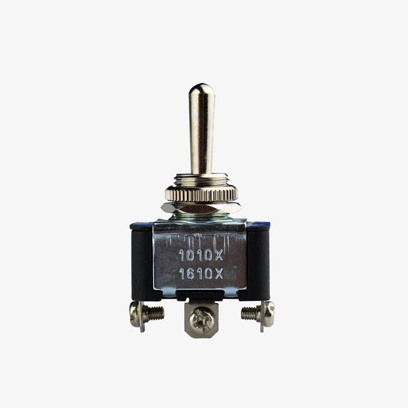 Toggle Switch 10A SPDT CENTER OFF 125VDC and 250VAC - CALONIX Panel Mount Switch - View 1