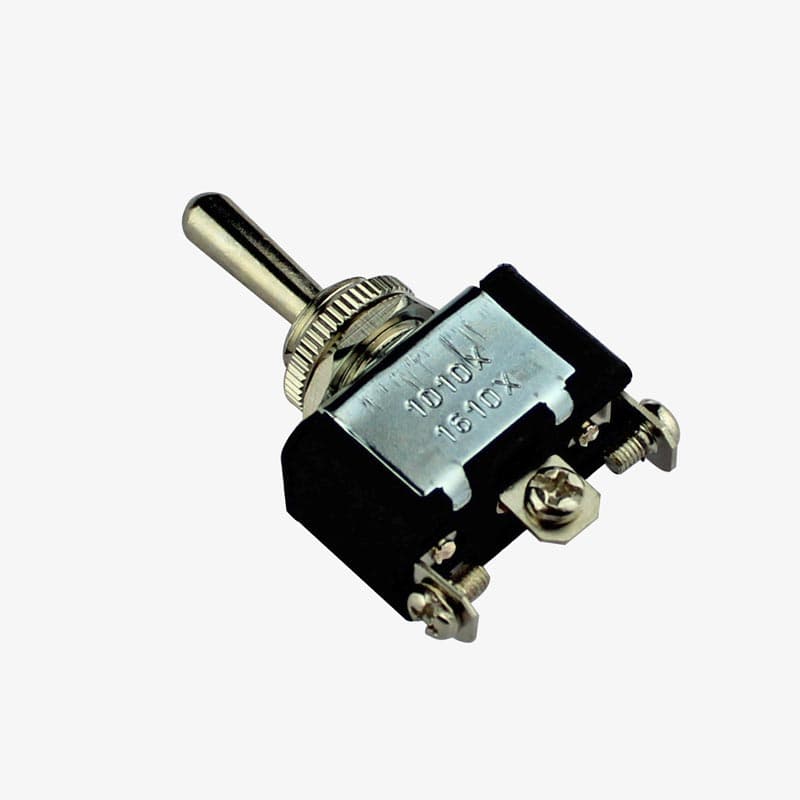 Toggle Switch 10A SPDT CENTER OFF 125VDC and 250VAC - CALONIX Panel Mount Switch - View 2
