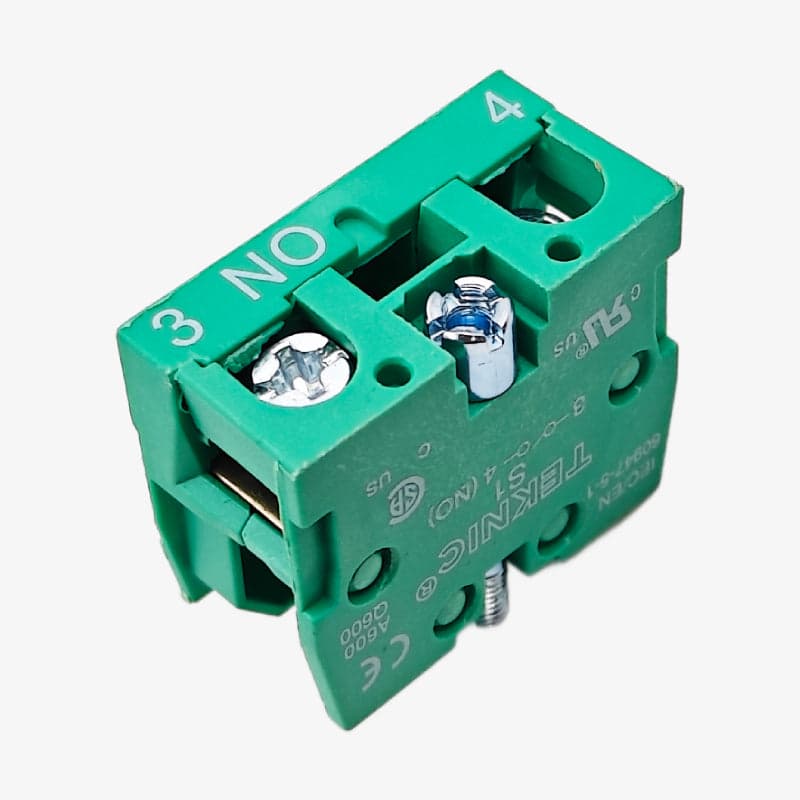 Ceyone ZB2-BE101 Green Push Button Contact Element For Elevator 22.5mm GREEN (NO) - View 3