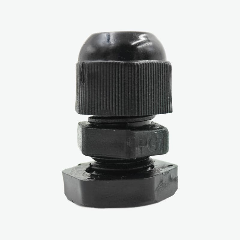 PG7 Cable Gland Connector (DIA-12mm)- Plastic Nylon Waterproof IP68 Wire Enclosures-Black - View 1