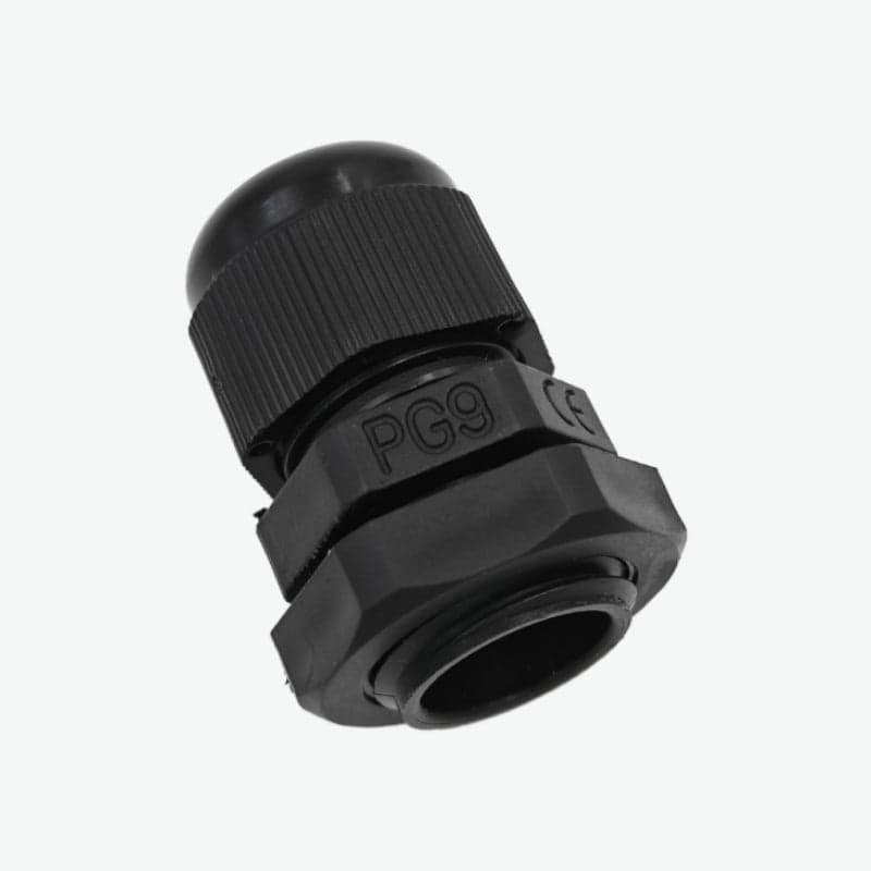 PG9 Cable Gland Connector (DIA-15mm)- Plastic Nylon Waterproof IP68 Wire Enclosures-Black - View 1