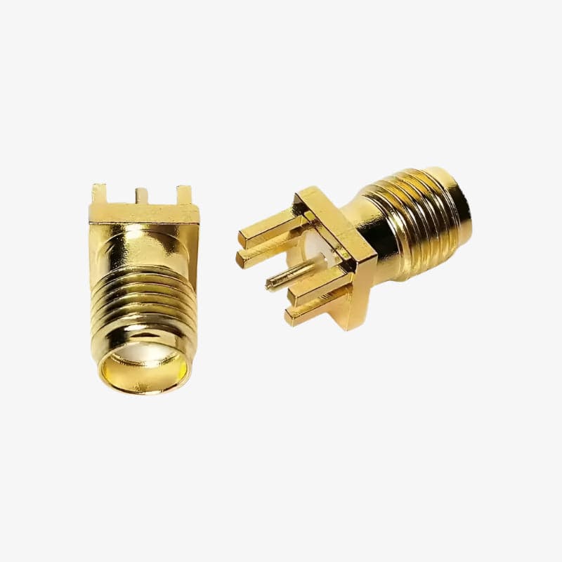 SMA Female Straight Edge PCB Mount Connector for 1.6mm PCB - View 1