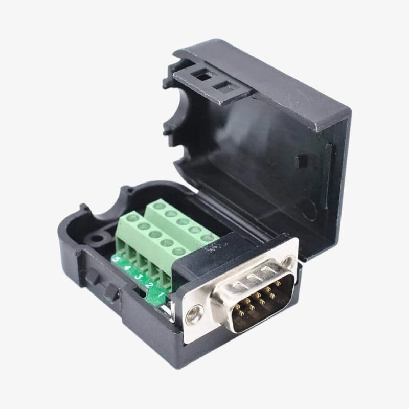 DB9 Male Screw Terminal to RS232 RS485 Conversion Board with Shell and Nut - View 3