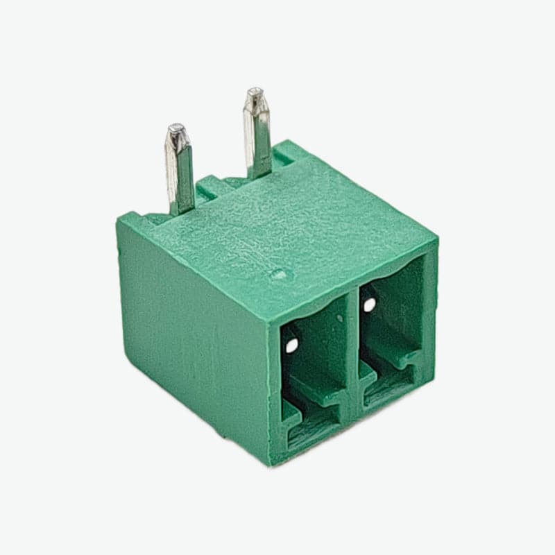 2Pin 3.81mm Pitch Pluggable PCB Mount Male Right Angle Terminal Block Connector - View 1