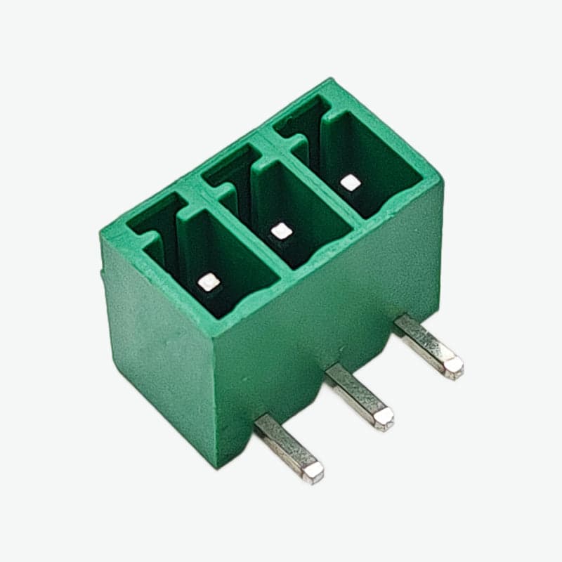 3Pin 3.81mm Pitch Pluggable PCB Mount Male Right Angle Terminal Block Connector - View 1