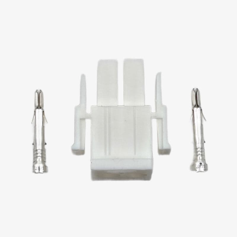 Molex 2.13mm Diameter MLX Power Crimp Housing Plug (2 Circuit) with MLX Male Crimp Terminal Set - View 2