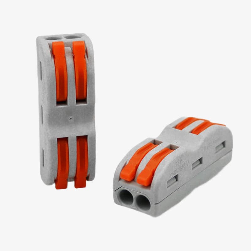 CH-812 0.08-2.5mm² SPL-2 Pole Wire Connector with Spring Lock Lever for 2-Wire Line Connection - 220V, 32A - View 1