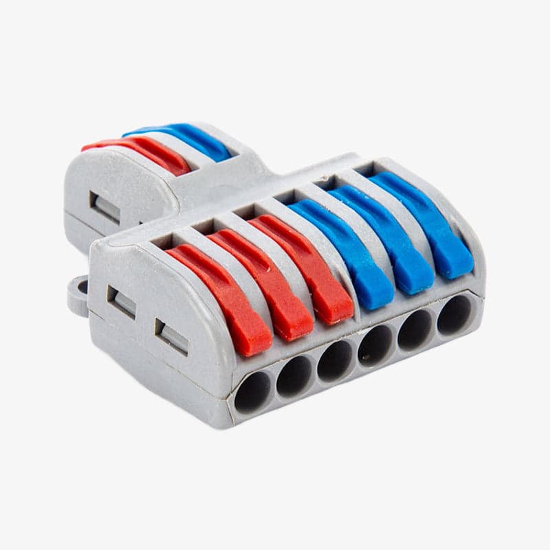 PCT-SPL-62 0.08-2.5mm 6:2 Pole Wire Connector Terminal Block with Spring Lock Lever for Cable Connection - View 3