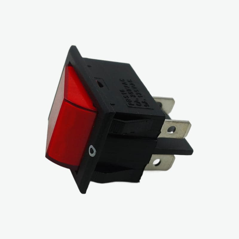 4 Pin DPST Rocker Switch - 6A 250V AC (Illuminated Option) - View 2