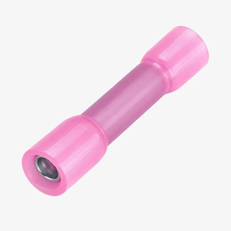 BHT-1.25 Heat Shrink Butt Splice Connector 0.5-1.0 sqmm (22-18 AWG) - Pink - View 1
