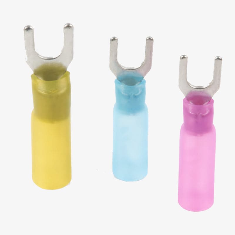 HSV2-3 Hard Plastic Insulated Spade Crimp Connector 0.5-1.5 sqmm (22-16 AWG) - Blue - View 2