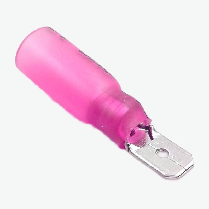 HMDD1.25-250 PVC Sleeve Insulating Crimp Terminals 0.5-1.5 sqmm (22-16 AWG) - Pink - View 1