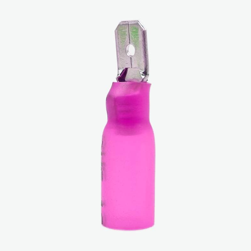 HMDD1.25-250 PVC Sleeve Insulating Crimp Terminals 0.5-1.5 sqmm (22-16 AWG) - Pink - View 2