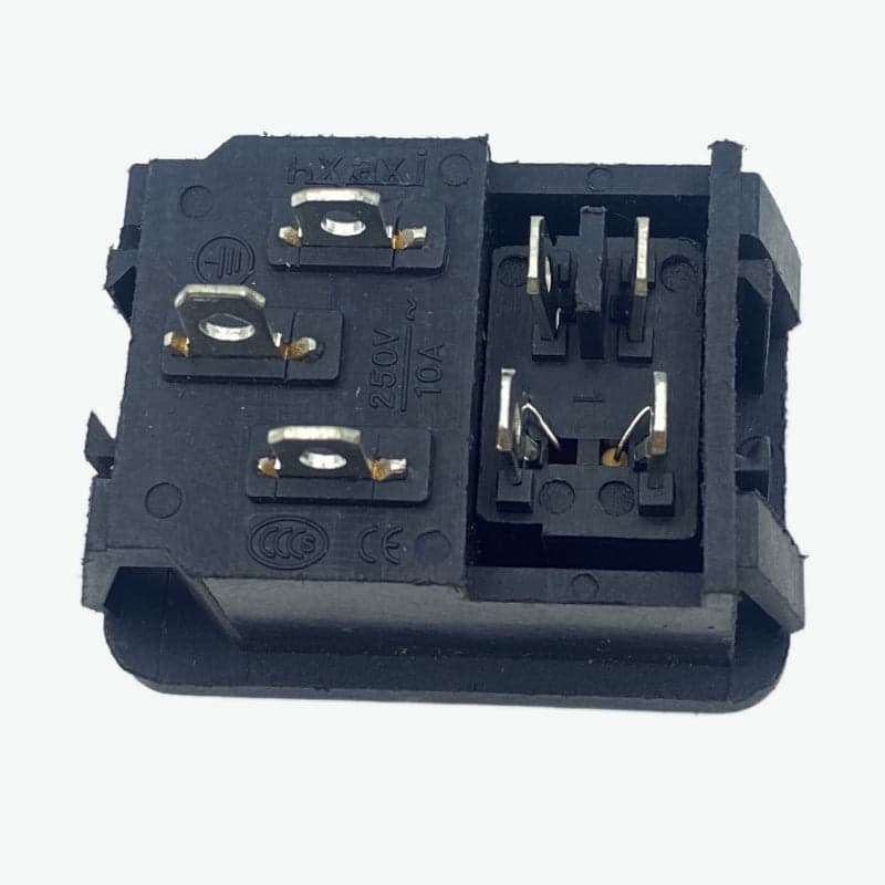 AC-04 3 Pin AC Power Socket with Indicator Switch Panel Mount - View 3
