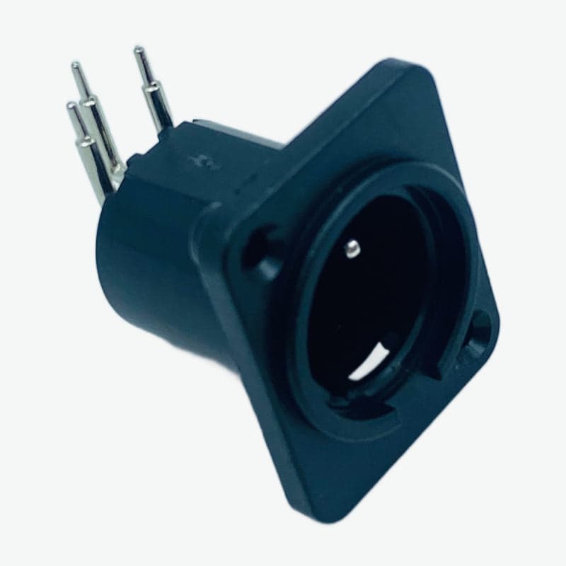 XLR Male Socket Right Angle - View 1