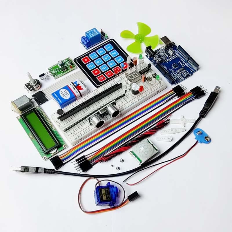 Professional Starter Kit with Uno, Sensors and Modules with Code and Schematics Based on Arduino - View 2