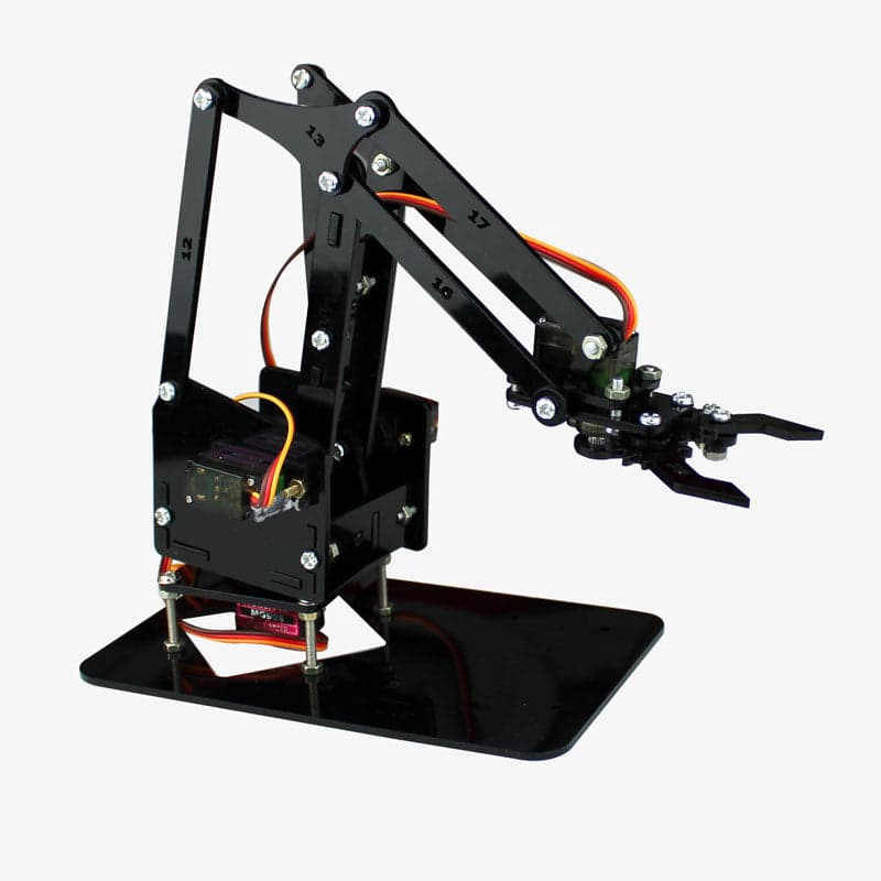 DIY Robotic Arm - Acrylic DIY Kit with Nuts, Bolts and Full Assembly guide (Without Servo) - View 1