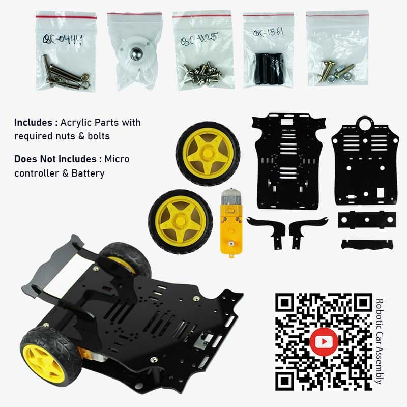2 Wheel Smart Car Robot Chassis Kit - Modern DIY Design for Arduino, Raspberry Pi, ESP etc - View 2